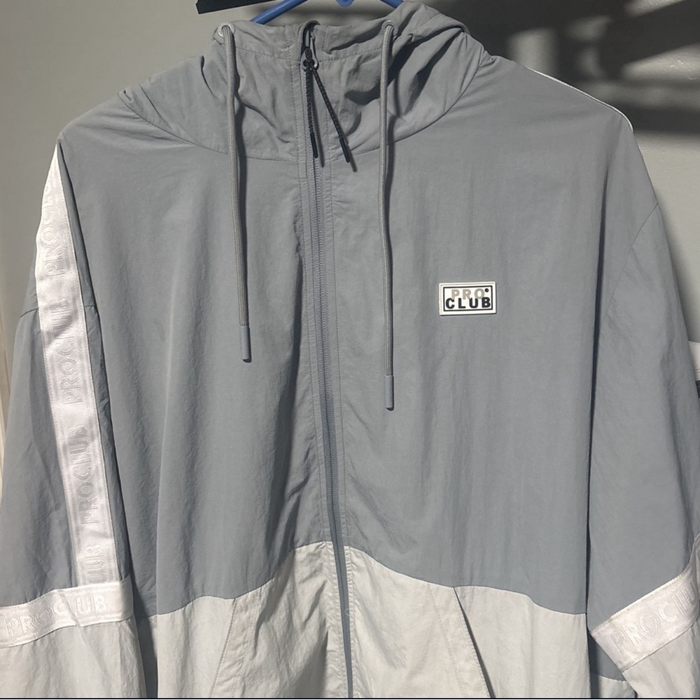 Gray ProBlub Windbreaker Jacket Zip up